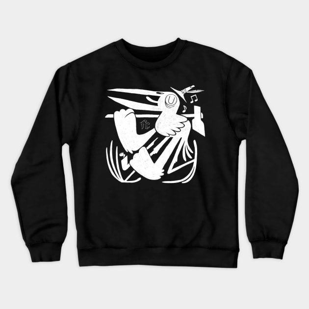 Corvus Corax #1 white print Crewneck Sweatshirt by Freaking Creatures